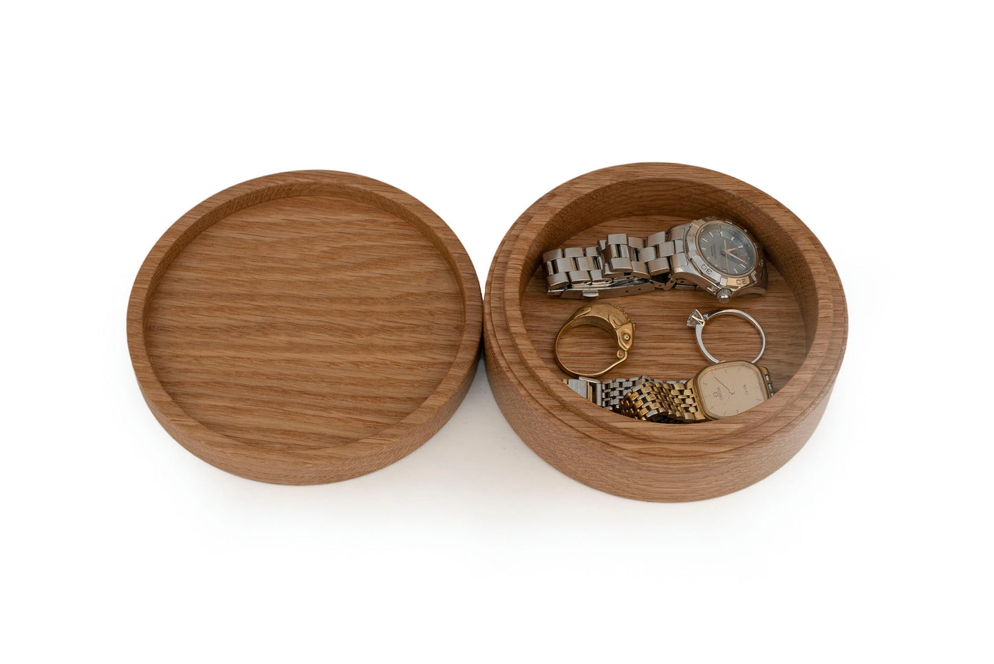 Traditional Oak Keepsake Box with Badger Marquetry, optional Personalised Engraving